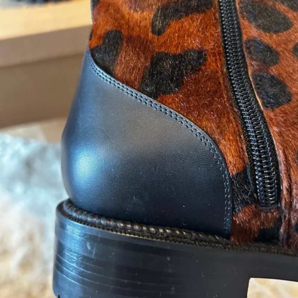 Christian Louboutin Black and Brown Spiked Boots - Picture 7 of 11